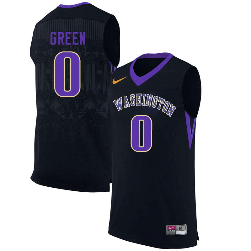 Men #0 Quade Green Washington Huskies College Basketball Jerseys Sale-Black